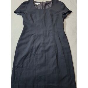 Dressbarn little black dress womens size 8 casual formal zip up classy